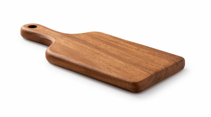 Cutting board placed on a white background