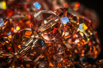 
faceted beads in different colors with different colors