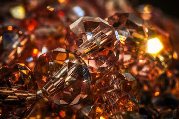 
faceted beads in different colors with different colors