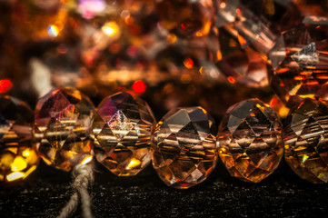 
faceted beads in different colors with different colors