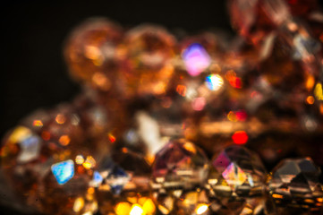 
faceted beads in different colors with different colors