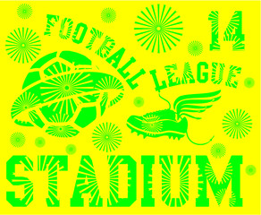 Fototapeta na wymiar Brazilian soccer graphic design vector art