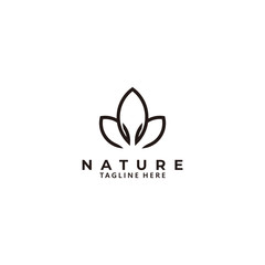 nature leaf logo icon vector isolated