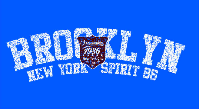 New York Print Embroidery graphic design vector art