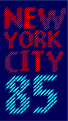 New York Print Embroidery graphic design vector art