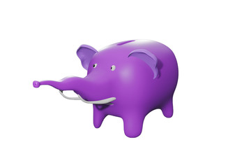 piggy bank with clipping path