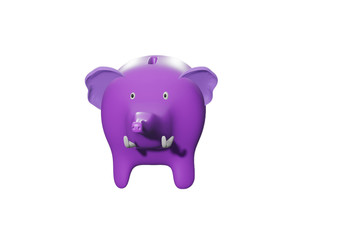 piggy bank with clipping path