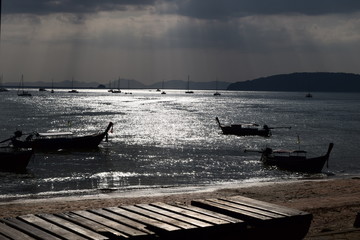 boats on the lake