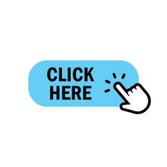 Click here button with hand clicking icon