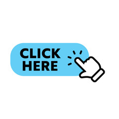 Click here button with hand clicking icon