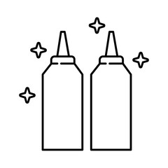 sausage bottles line style icon