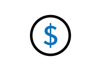 Money  icon. dollar coin vector illustration.