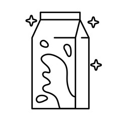 milk box packing line style icon