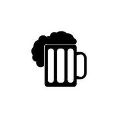 Beer mug icon isolated on white background