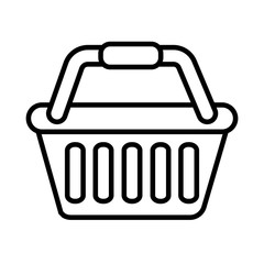 shopping basket line style icon