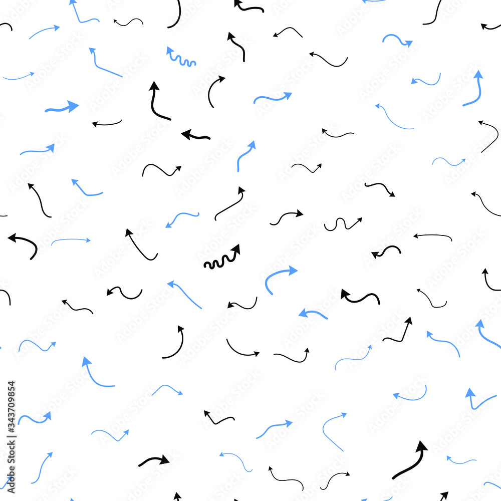 Poster seamless vector pattern with different arrows. modern cursor illustration