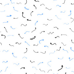 Seamless vector pattern with different arrows. Modern cursor illustration