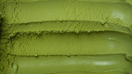 Surface Green Tea Flavoured Ice Cream, Food concept, Blank for design.
