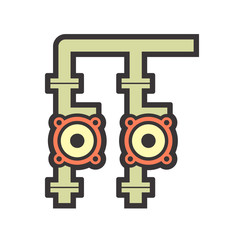 Water pump vector icon design.