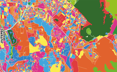 Jiutepec, Morelos, Mexico, colorful vector map