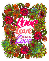 California flower lover graphic design vector art