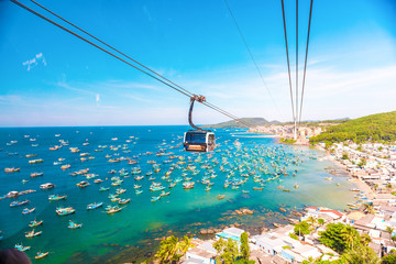 the highest cable car in  Fukuok, vietnam