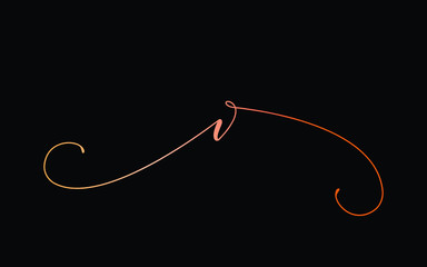 v Lowercase Cursive Letter Logo design, Vector Template