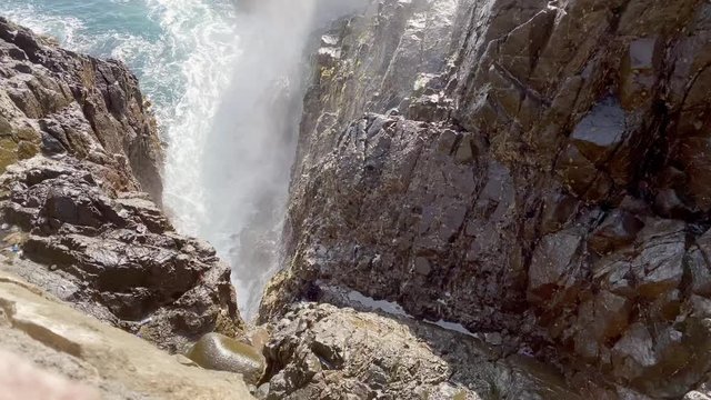 Clip of La Bufadora in Ensenada Baja California Mexico.