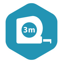 Fototapeta premium Measuring tape icon. A tool for measuring length. Vector illustration isolated on a white background for design and web.