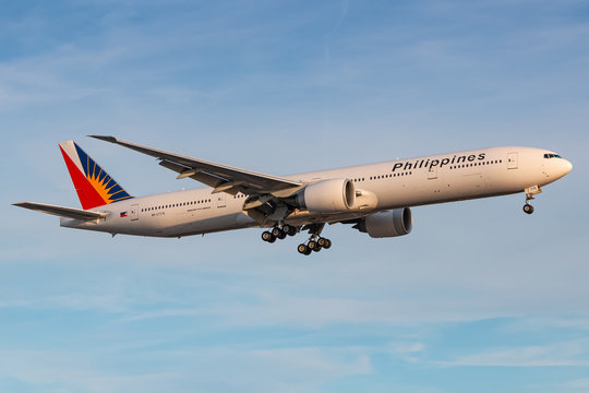 Philipine Airlines Boeing 777 airplane at London LHR