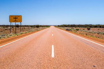 Australian Highway with and Emergency Air Strip for the Royal Flying Doctor Service (RFDS)