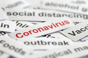 Obraz premium The Coronavirus Outbreak.The paper is written with the word coronavirus on paper that writes how to protect.
