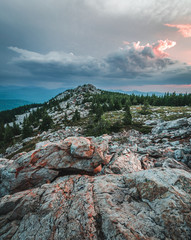 Rocks on the top of of Zyuratkul' National Park mountain