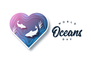 World Ocean Day illustration template design
