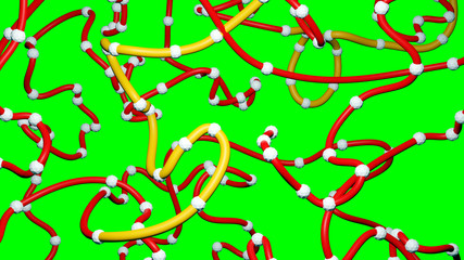 abstract technological background, 3D - global / neural network and artificial intelligence