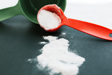 Set of measuring cups or measuring spoons use in cooking