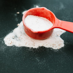 Set of measuring cups or measuring spoons use in cooking