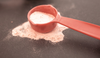 Set of measuring cups or measuring spoons use in cooking