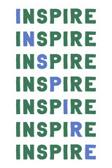 Inspire Colorful isolated vector saying
