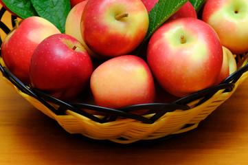 Local New Zealand apple on wooden background