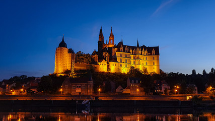 Fototapeta premium The Albrechtsburg is a Late Gothic castle located in the town centre of Meissen in the German state of Saxony. It is situated on a hill above the river Elbe