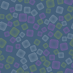 Colorful pattern with different shapes objects. Texture background for textile, print, paper, fabric background, wallpaper