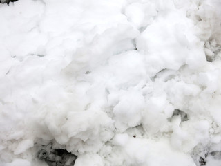 pile of white snow, a snowdrift