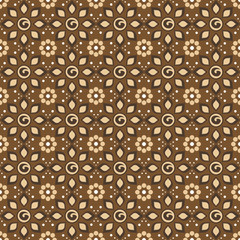 Art work Java batik unique motifs with seamless color design