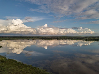 Clouds reflections