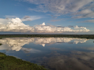 Clouds reflections
