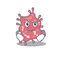 A mascot design of haemophilus ducreyi having confident gesture