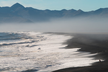 black sand beach in iceland