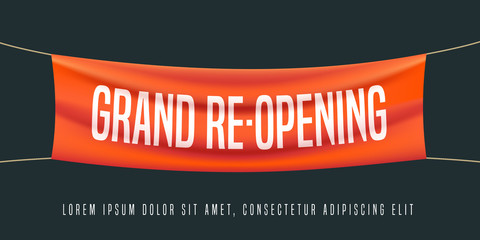 Grand opening or re-opening vector illustration, background