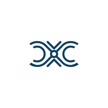 Initial Letter CXC Logo designs
